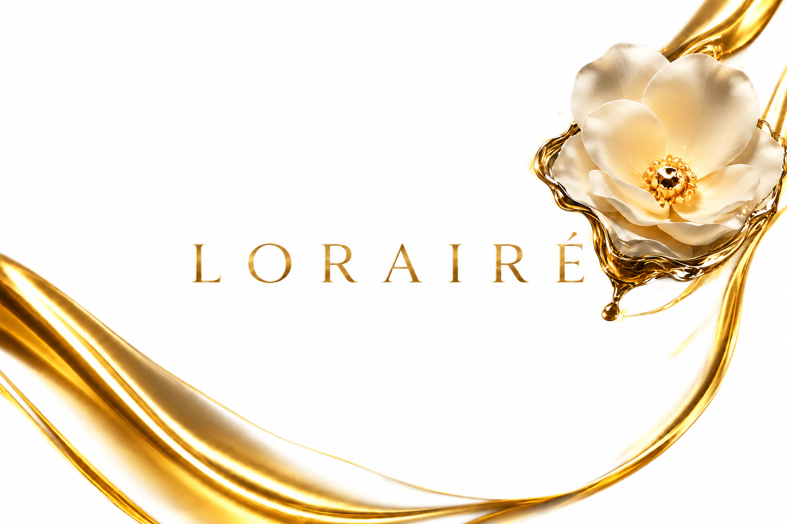 LORAIRÉ gold flower logo